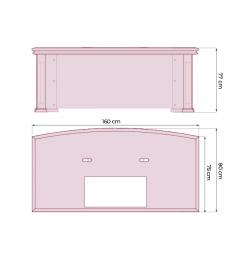 Scrivania ufficio classico in legno PRESTIGE B610 1,6 Metri