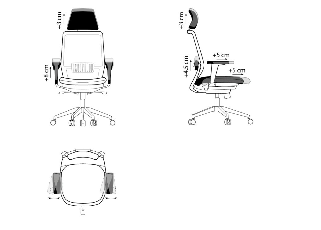 SEDIA UFFICIO ERGONOMICA NERA RETE TRASPIRANTE